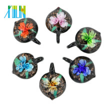 MC0043 colgantes colgantes hechos a mano del collar del cristal de la lámpara del corazón de la flor 3D